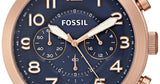  Shop Authentic Fossil Pilot 54 Chronograph Blue Dial Brown Leather Strap Watch for Men - FS5204 - Luxxuri