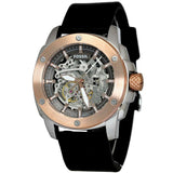  Shop Authentic Fossil Modern Machine Automatic Skeleton Dial Black Leather Strap Watch for Men - ME3082 - Luxxuri