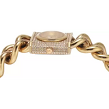  Shop Authentic Michael Kors Chain Lock Pave Gold Dial Gold Steel Strap Watch For Women - MK4711 - Luxxuri