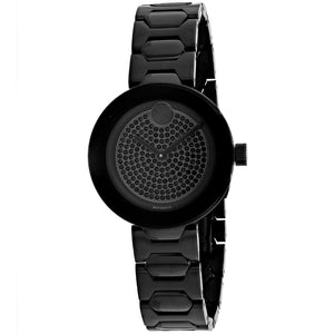  Shop Authentic Movado Bold Crystals Black Dial Black Steel Strap Watch for Women - 3600576 - Luxxuri