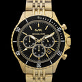  Shop Authentic Michael Kors Bayville Chronograph Black Dial Gold Steel Strap Watch For Men - MK8726 - Luxxuri