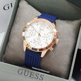  Shop Authentic Guess Marina Multifunction White Dial Blue Rubber Strap Watch for Women - W1025L4 - Luxxuri