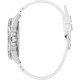  Shop Authentic Guess Frontier Diamonds Silver Dial White Rubber Strap Watch for Women - GW0045L1 - Luxxuri
