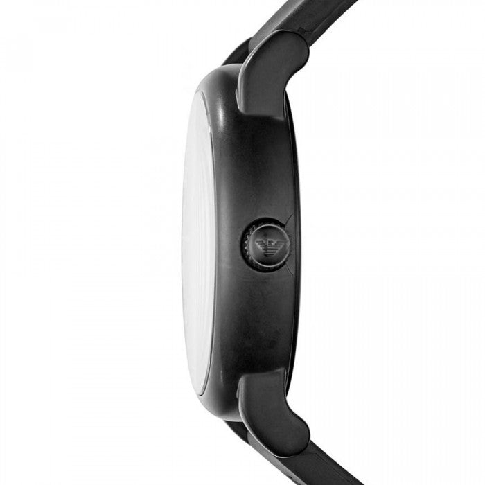  Shop Authentic Emporio Armani Luigi Quartz Black Dial Black Silicon Strap Watch For Men - AR11071 - Luxxuri