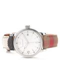 Shop Authentic Burberry Utilitarian White Dial Multicolor Leather Strap Watch for Women - BU7824 - Luxxuri