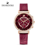  Shop Authentic Swarovski Era Journey Red Dial Red Leather Strap Watch for Women - 5416701 - Luxxuri