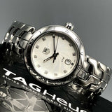  Shop Authentic Tag Heuer Link Diamonds Mother of Pearl Dial Silver Steel Strap Watch for Women - WAT1411.BA0954 - Luxxuri
