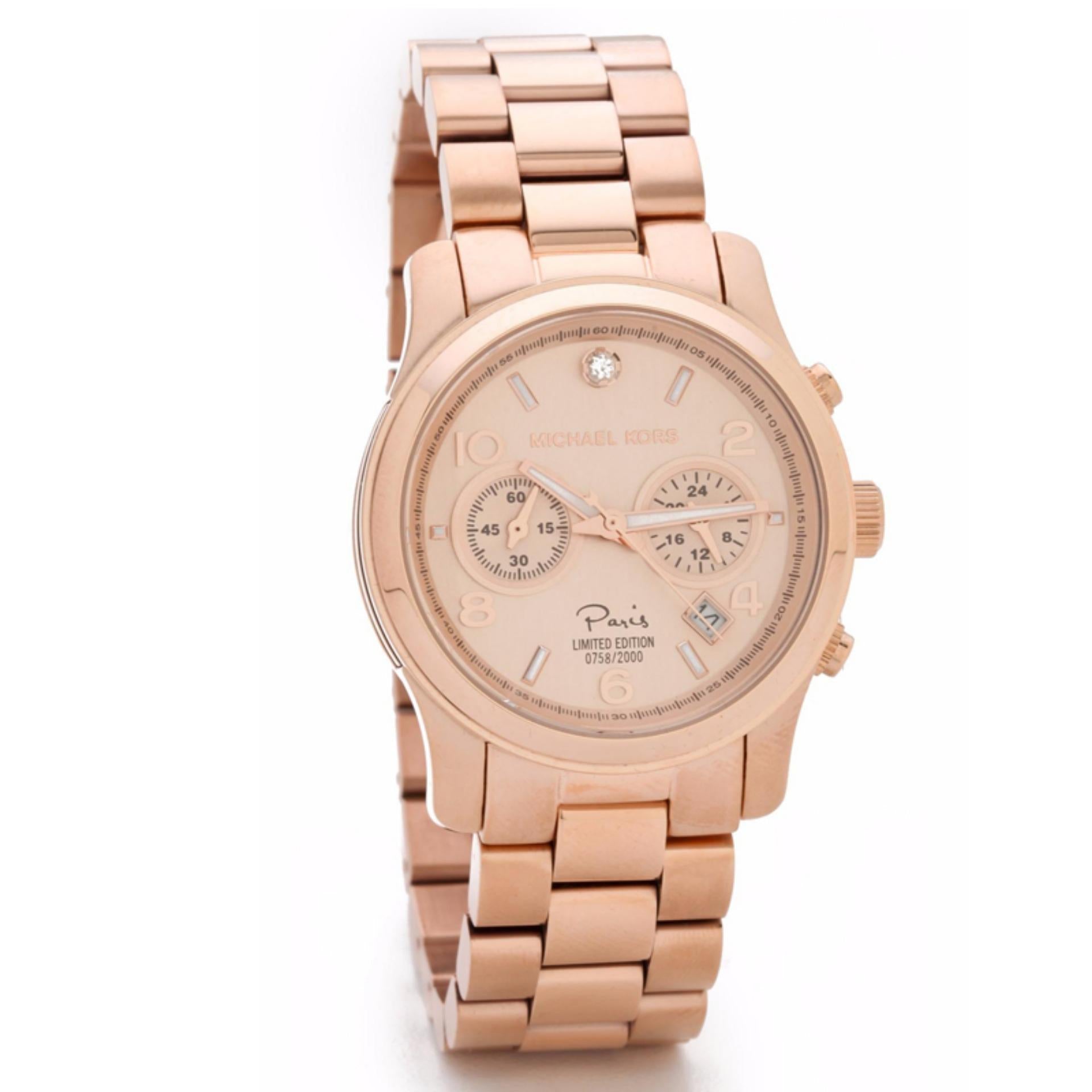  Shop Authentic Michael Kors Paris Limited Edition Rose Gold Dial Steel Strap Watch for Women - MK5716 - Luxxuri