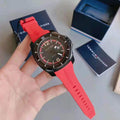  Shop Authentic Tommy Hilfiger Windsurf Black Dial Red Rubber Strap Watch for Men - 1791112 - Luxxuri