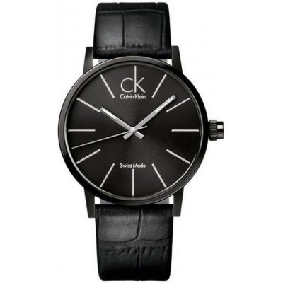  Shop Authentic Calvin Klein Black Dial Black Leather Strap Watch for Women - K7622401 - Luxxuri