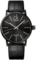  Shop Authentic Calvin Klein Black Dial Black Leather Strap Watch for Women - K7622401 - Luxxuri