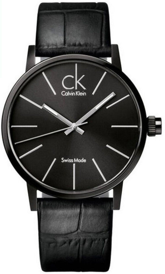  Shop Authentic Calvin Klein Black Dial Black Leather Strap Watch for Women - K7622401 - Luxxuri