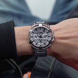  Shop Authentic Guess King Quartz Silver Dial Silver Steel Strap Watch For Men - GW0497G1 - Luxxuri