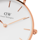  Shop Authentic Daniel Wellington Classic Petite York White Dial Brown Leather Strap Watch For Women - DW00100176 - Luxxuri