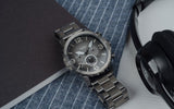  Shop Authentic Fossil Nate Chronograph Gunmetal Dial Grey Steel Strap Watch for Men - JR1437 - Luxxuri