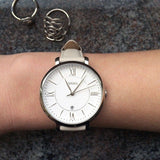  Shop Authentic Fossil Jacqueline White Dial Beige Leather Strap Watch for Women - ES3793 - Luxxuri