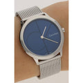  Shop Authentic Calvin Klein Minimal Blue Dial Silver Mesh Bracelet Watch for Women - K3M2212N - Luxxuri