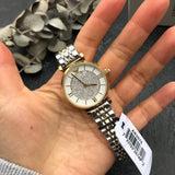  Shop Authentic Emporio Armani Gianni T Bar Analog White Dial Two Tone Steel Strap Watch For Women - AR2076 - Luxxuri