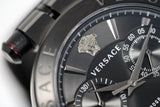  Shop Authentic Versace V-Racer Aion Chronograph Black Dial Black Leather Strap Watch for Men - VBR030017 - Luxxuri