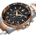  Shop Authentic Maserati SFIDA Chronograph Black Dial Two Tone Steel Strap Watch For Men - R8873640009 - Luxxuri
