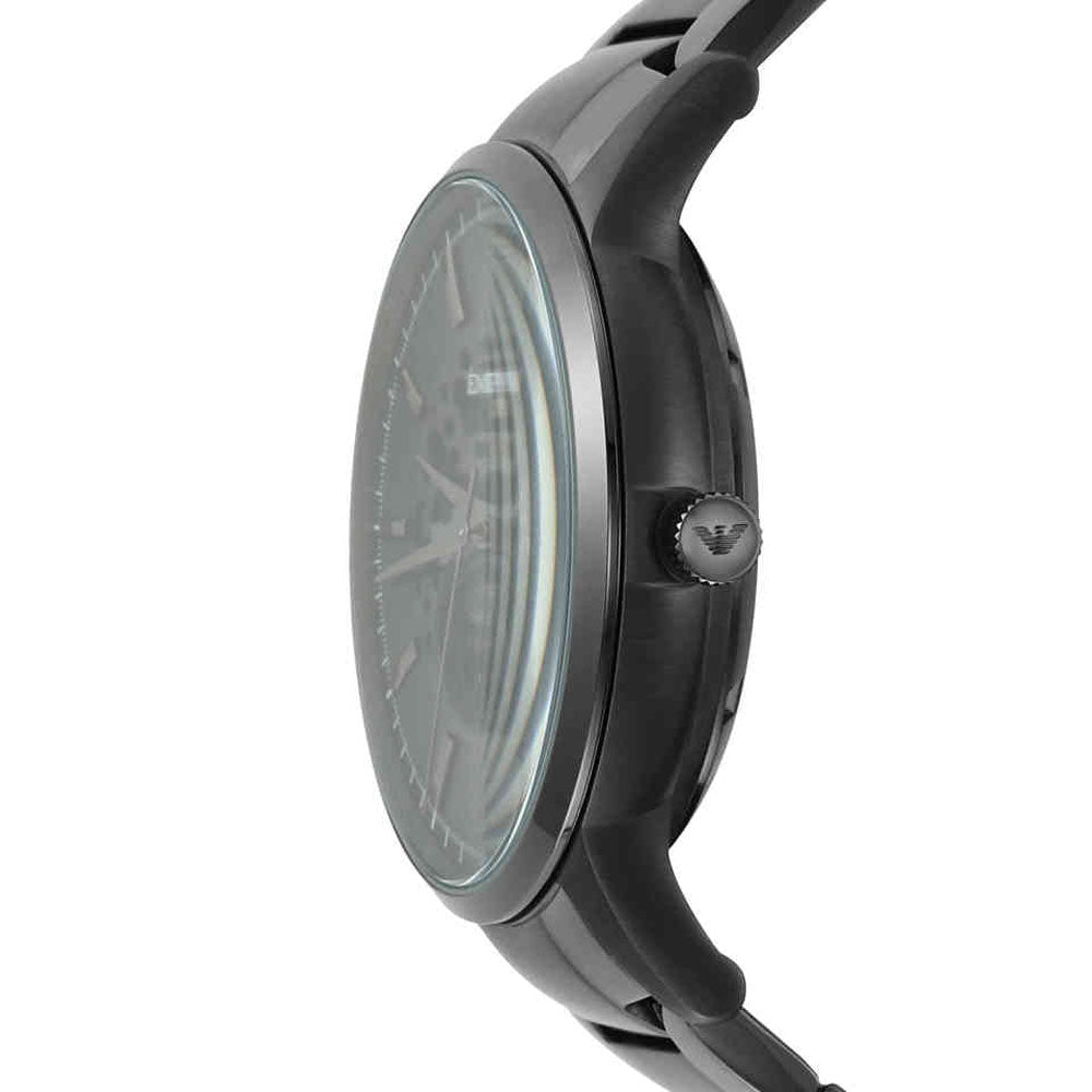  Shop Authentic Emporio Armani Renato Automatic Blue Dial Grey Steel Strap Watch For Men - AR60056 - Luxxuri