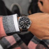  Shop Authentic Tommy Hilfiger Larson Chronograph Black Dial Black Leather Strap Watch For Men - 1791984 - Luxxuri