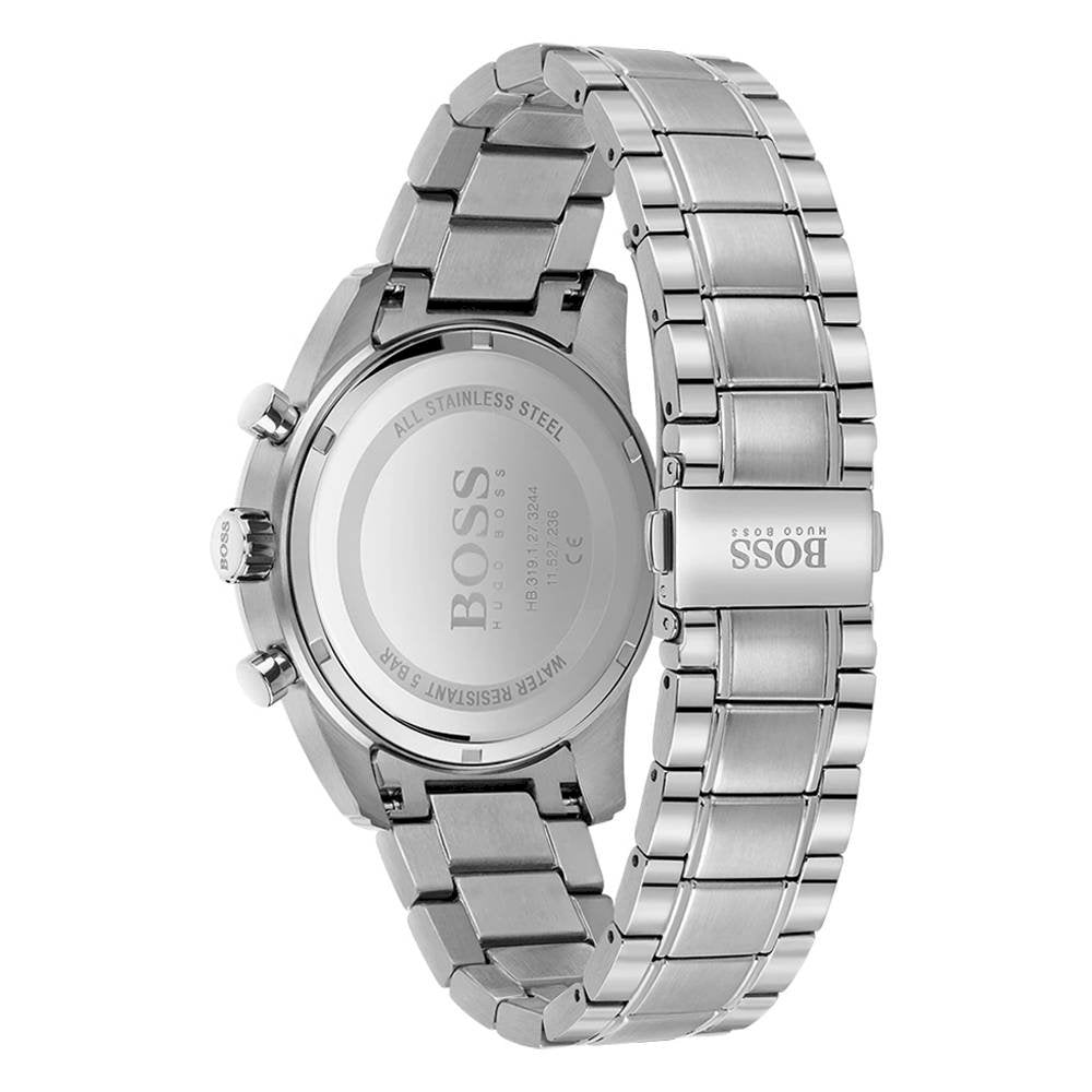  Shop Authentic Hugo Boss Grand Prix Blue Dial Silver Steel Strap Watch for Men - 1513478 - Luxxuri