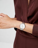  Shop Authentic Emporio Armani Gianni T Bar Mother of Pearl Dial Two Tone Steel Strap Watch For Women - AR2508 - Luxxuri