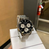  Shop Authentic Movado Heritage Calendoplan Chronograph Black Dial Silver Steel Strap Watch for Men - 3650014 - Luxxuri