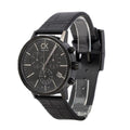  Shop Authentic Calvin Klein Post Minimal Chronograph Black Dial Black Leather Strap Watch for Men - K7627401 - Luxxuri