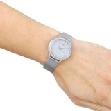  Shop Authentic Guess Chelsea Mother of Pearl White Dial Silver Mesh Strap Watch For Women - W0647L1 - Luxxuri