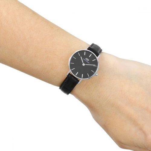  Shop Authentic Daniel Wellington Classic Petite Reading Black Dial Black Leather Strap Watch For Women - DW00100235 - Luxxuri
