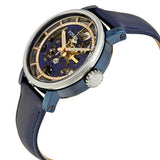  Shop Authentic Fossil Boyfriend Skeleton Blue Dial Blue Leather Strap Watch for Women - ME3136 - Luxxuri