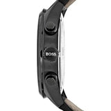  Shop Authentic Hugo Boss Grand Prix Black Dial Black Leather Strap Watch for Men - 1513474 - Luxxuri