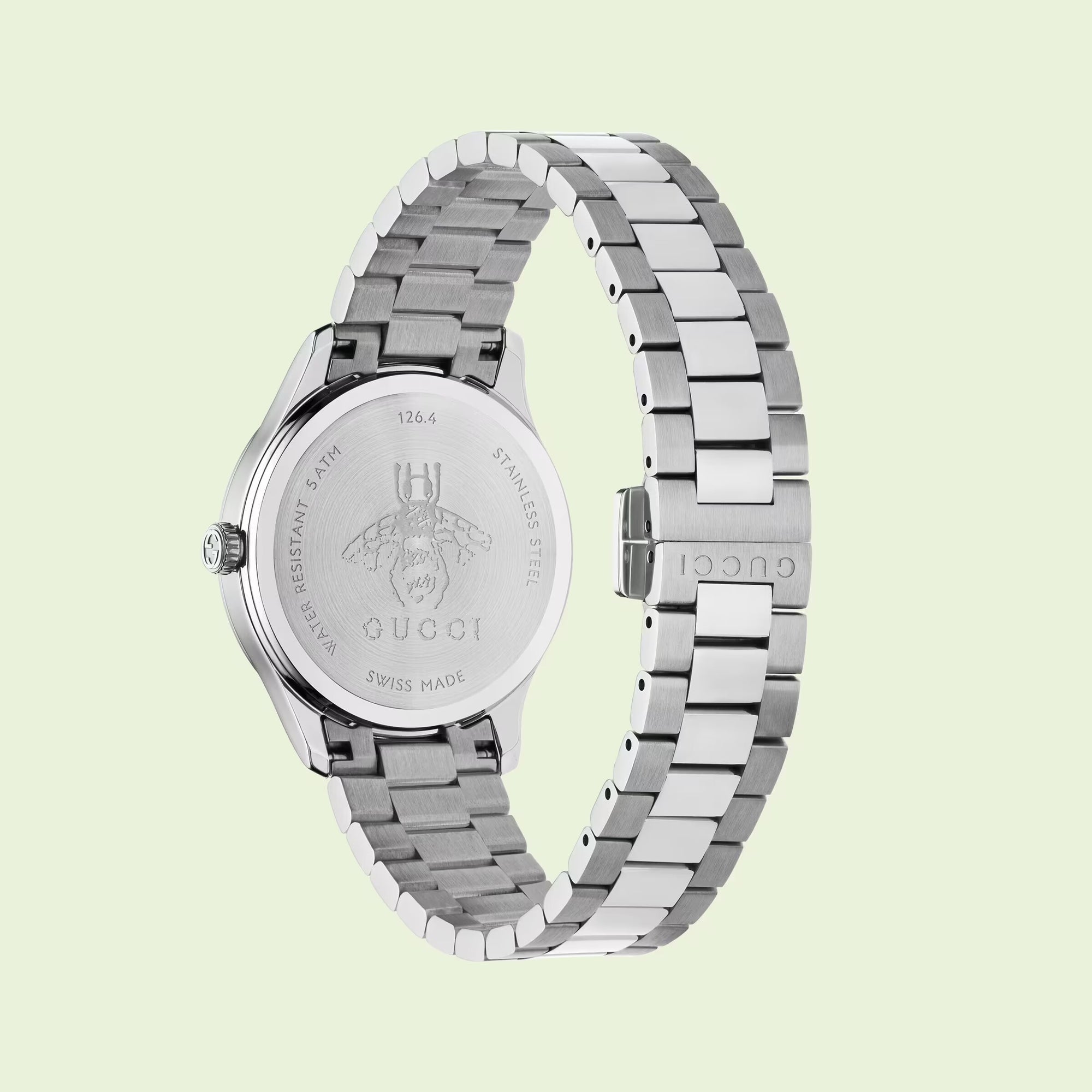 Gucci G Timeless Quartz Pink Dial Silver Steel Strap Watch for Women - YA1265033