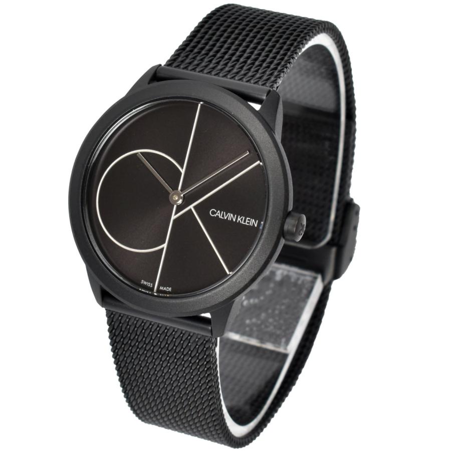 Shop Authentic Calvin Klein Minimal Black Dial Black Mesh Bracelet Watch for Women - K3M5245X - Luxxuri