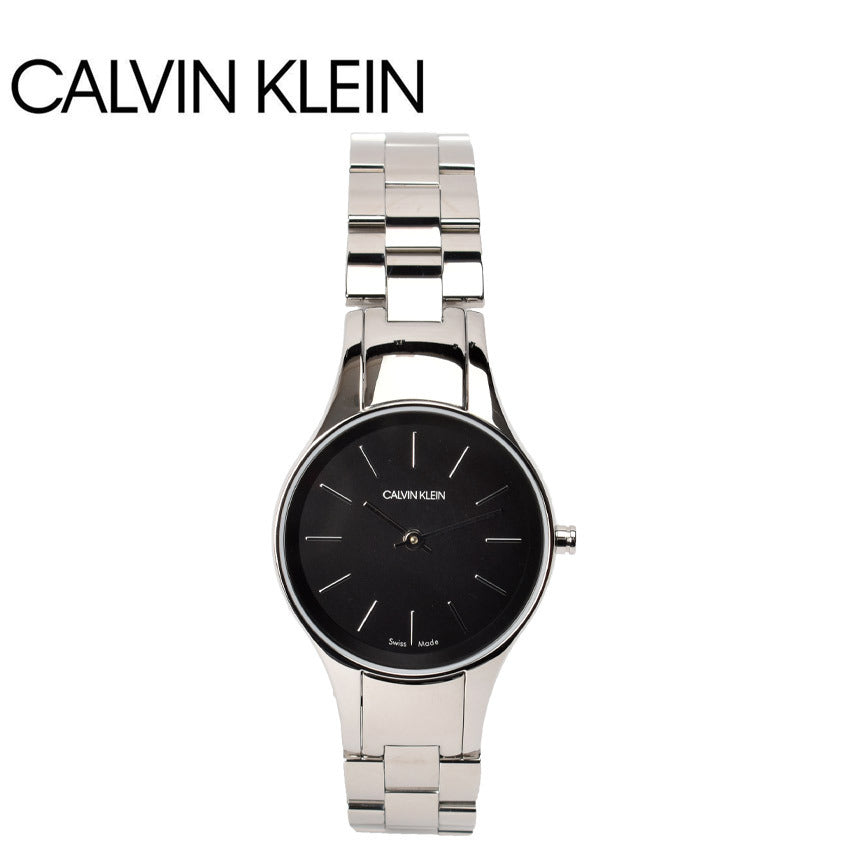  Shop Authentic Calvin Klein Simplicity Black Dial Silver Steel Strap Watch for Women - K4323130 - Luxxuri