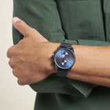  Shop Authentic Hugo Boss Skymaster Chronograph Blue Dial Blue Mesh Bracelet Watch for Men - 1513836 - Luxxuri