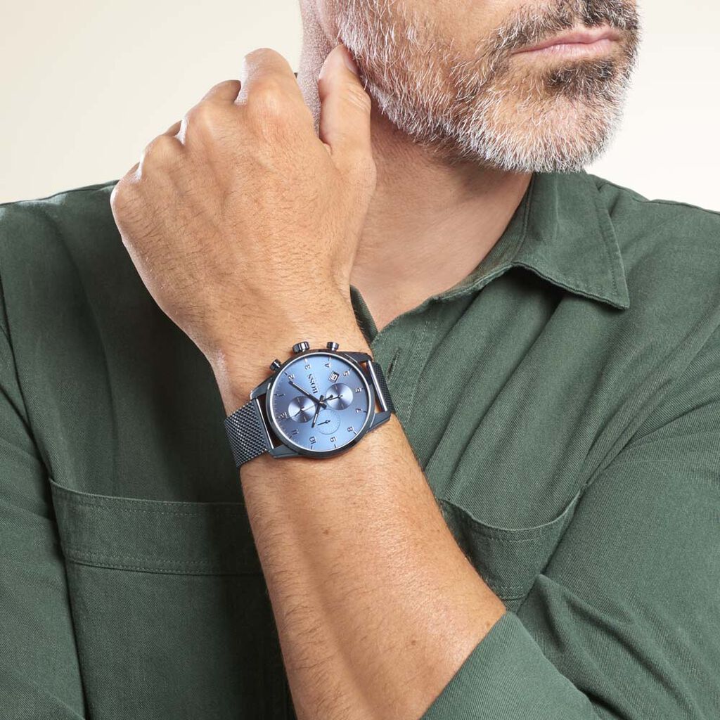  Shop Authentic Hugo Boss Jet Blue Dial Gunmetal Mesh Bracelet Watch for Men  - 1513677 - Luxxuri