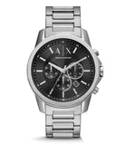  Shop Authentic Armani Exchange Banks Chronograph Black Dial Silver Steel Strap Watch For Men - AX1720 - Luxxuri