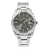  Shop Authentic Rolex Datejust 41 Oyster Grey Dial Oystersteel Strap Watch for Men - M126300-0007 - Luxxuri