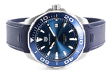  Shop Authentic Tag Heuer Aquaracer Quartz Blue Dial Blue Rubber Strap Watch for Men - WAY101C.FT6153 - Luxxuri