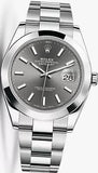  Shop Authentic Rolex Datejust 41 Oyster Grey Dial Oystersteel Strap Watch for Men - M126300-0007 - Luxxuri