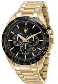  Shop Authentic Maserati Traguardo Chronograph Black Dial Gold Steel Strap Watch For Men - R8873612041 - Luxxuri