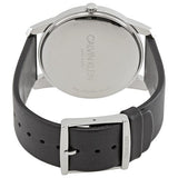  Shop Authentic Calvin Klein City White Dial Black Leather Strap Watch for Men - K2G2G1CD - Luxxuri
