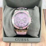  Shop Authentic Guess Limelight Quartz Diamonds Pink Dial Pink Denim Strap Watch For Women - W0775l15 - Luxxuri