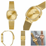  Shop Authentic Guess Tapestry Diamonds Gold Dial Gold Mesh Bracelet Watch for Women - GW0354L2 - Luxxuri