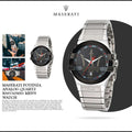 Shop Authentic Maserati Potenza Black Dial Silver Steel Strap Watch For Men - R8853108001 - Luxxuri