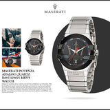 Shop Authentic Maserati Potenza Black Dial Silver Steel Strap Watch For Men - R8853108001 - Luxxuri