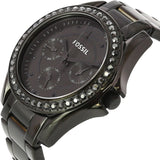  Shop Authentic Fossil Riley Multifunction Black Dial Black Steel Strap Watch for Women - ES4519 - Luxxuri